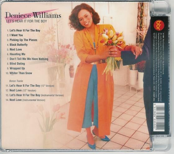 Image of Back Cover of CD - VG+/VG+ - DENIECE WILLIAMS, Let's Hear It For The Boy (Big Break Records; CDBBR 0055, UK 2011 Reissue, Super Jewel case), ,  - 3616004C