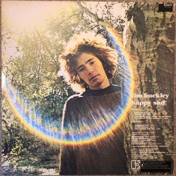 Image of Back Cover of LP - G+/VG - TIM BUCKLEY, Happy Sad (Elektra; K42072, UK 1970s Reissue), Light marks, top edge taped, edge wear,  - 3646004S