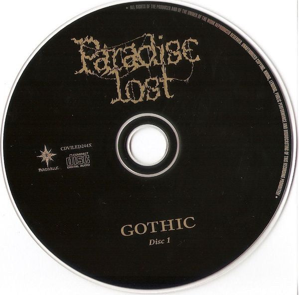 Image of Label Cover of 2xCD - VG+/VG+ - PARADISE LOST, Gothic (Peaceville; CDVILED244X, Germany , Super Jewel case), ,  - 3616011C