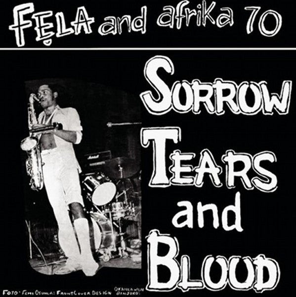 Image of Front Cover of LP - VG+/VG - FELA KUTI & AFRIKA 70, Sorrow Tears and Blood (Knitting Factory; KFR1030-1, UK 2013, Picture Sleeve, RSD 2013), Strong VG, only a handful of light hairlines,  - 3526318E