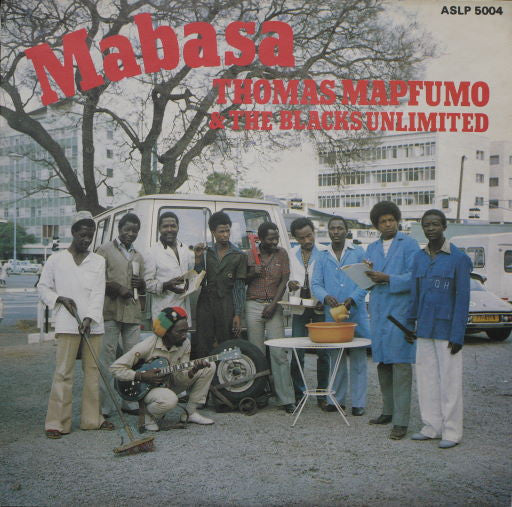Image of Front Cover of LP - G+/VG - THOMAS MAPFUMO & THE BLACKS UNLIMITED, Mabasa (Afro Soul; ASLP 5004, Zimbabwe 1983, Picture Sleeve), First pressing. Strong VG, only a couple of v small marks to disc. Sleeve has some edge wear and has been taped along bottom spine.,  - 3526322E