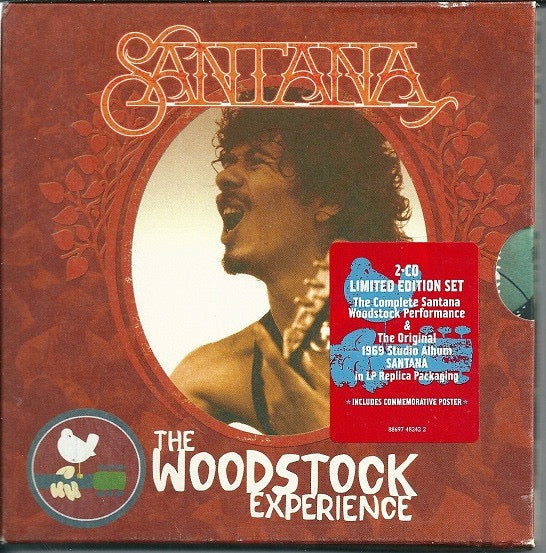Image of Front Cover of 2xCD - VG+/VG - SANTANA, The Woodstock Experience (Columbia; 88697 48242 2, Europe 2009, Slipcase, 2 Inners, Poster), ,  - 3616041C