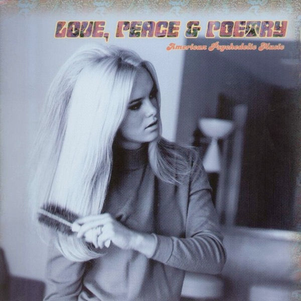 Image of Front Cover of LP - EX/EX - VARIOUS, Love, Peace and Poetry - American Psychedelic Music (Normal Records; LP 021, Germany 2001, Gatefold, Yellow Marble Vinyl), ,  - 3626075E