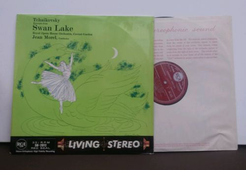 Image of Front Cover of LP - VG/VG - JEAN MOREL, ROYAL OPERA HOUSE ORCHESTRA, COVENT GARDEN, Tchaikovsky: Excerpts From Swan Lake (RCA Red Seal Living Stereo; SB.2012, UK 1959 Reissue, Laminated Scalloped Flipback Sleeve, Sleeve Date 11/59), Light Marks and Little Surface Noise. Sleeve has Minor Creasing,  - 3626081E