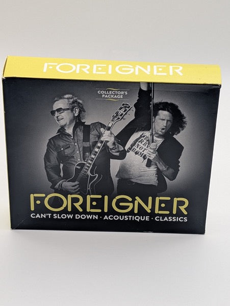 Image of Front Cover of 3xCD - VG/VG - FOREIGNER, Can't Slow Down - Acoustique - Classics (Ear Music; 0210352EMU, Germany 2015, Slipcase, 3 Inserts), Slipcase is creased.,  - 3616042C