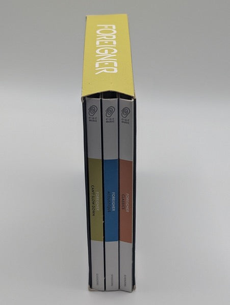 Image of Label Cover of 3xCD - VG/VG - FOREIGNER, Can't Slow Down - Acoustique - Classics (Ear Music; 0210352EMU, Germany 2015, Slipcase, 3 Inserts), Slipcase is creased.,  - 3616042C