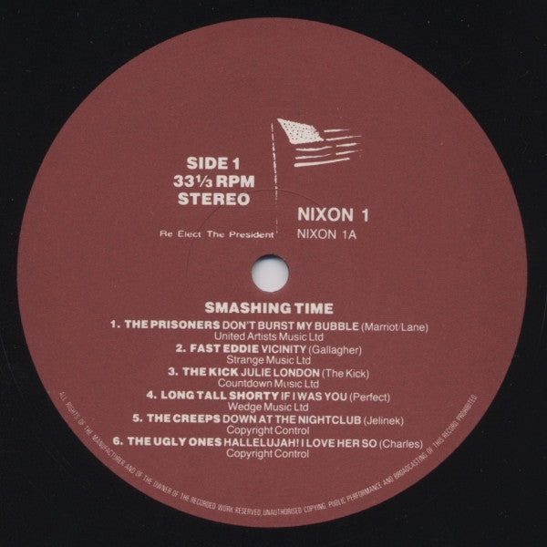 Image of Label Cover of LP - VG+/VG+ - VARIOUS, A Countdown Compilation: Smashing Time (Re-Elect The President; NIXON 1, UK 1987), ,  - 3626084E