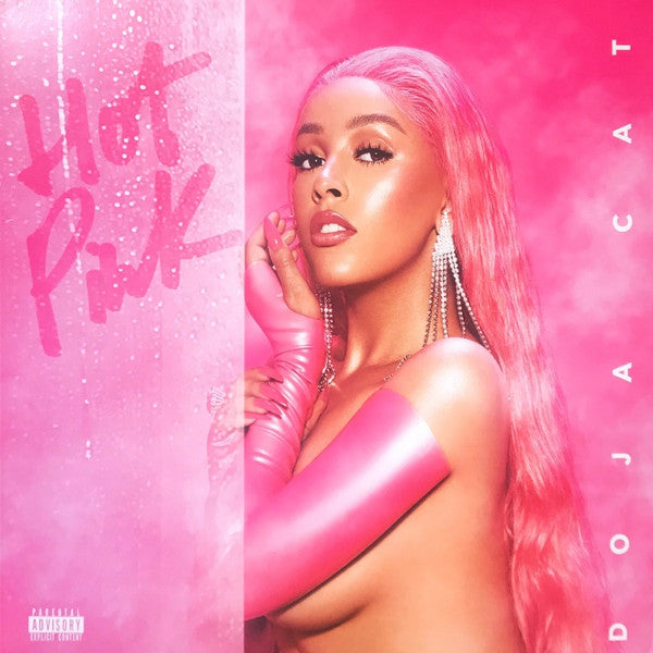 Image of Front Cover of LP - EX/EX - DOJA CAT, Hot Pink (Kemosabe Records; 19439-71705-1, Europe 2022 Reissue, Picture Sleeve, Insert, Pink Vinyl (Darker Shade, Non-Marbled)), Still in opened shrinkwrap. Disc looks unplayed,  - 3626059E