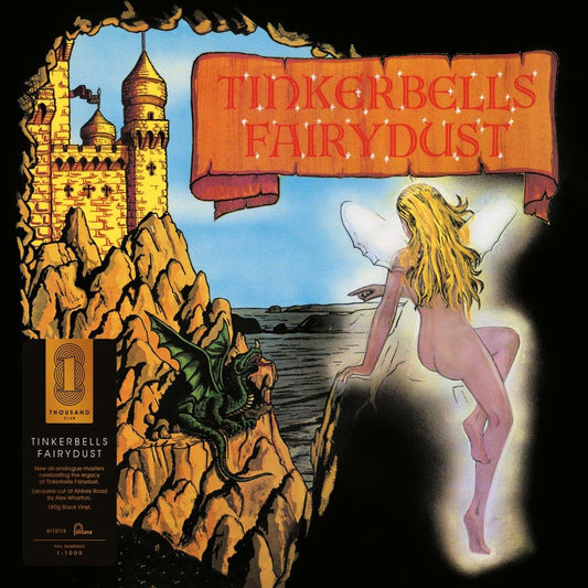 Image of Front Cover of LP - NEW - TINKERBELLS FAIRYDUST, Tinkerbells Fairydust (bells Fairydust; ,  ges, Card Sleeve, Foil Sticker, Limited Edition Black 180g Vinyl, Thousand Club Embossing), , A legendary lost classic of British psychedelia, originally recorded for Decca in 1969 but withdrawn before release. This limited Thousand Club edition is an all-analogue pressing on black 180g vinyl, individually foil numbered from 1-1000 and housed in premium packaging with Thousand Club embossing, foil sticker a