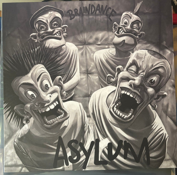 Image of Front Cover of LP - EX/VG+ - BRAINDANCE, Asylum (Sunny Bastards ; none, Europe 2024, Textured Sleeve, Insert, Blue And White Vinyl), Strong VG+,  - 3526366E