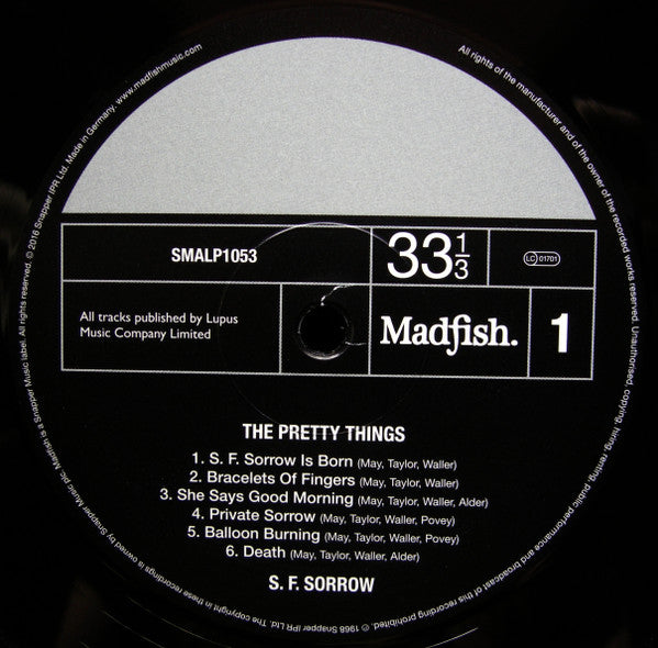 Image of Label Cover of LP - EX/VG - THE PRETTY THINGS, S.F. Sorrow (Madfish; SMALP1053, Europe 2016 Reissue, Gatefold, 180 Gram Vinyl), ,  - 3526362E