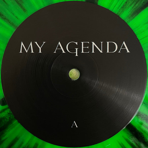 Image of Label Cover of LP - VG+/EX - DORIAN ELECTRA, My Agenda (; none, US 2021 Reissue, Poster, Neon Green And Black Splatter Vinyl, Signed), Corner Bump,  - 3526359E