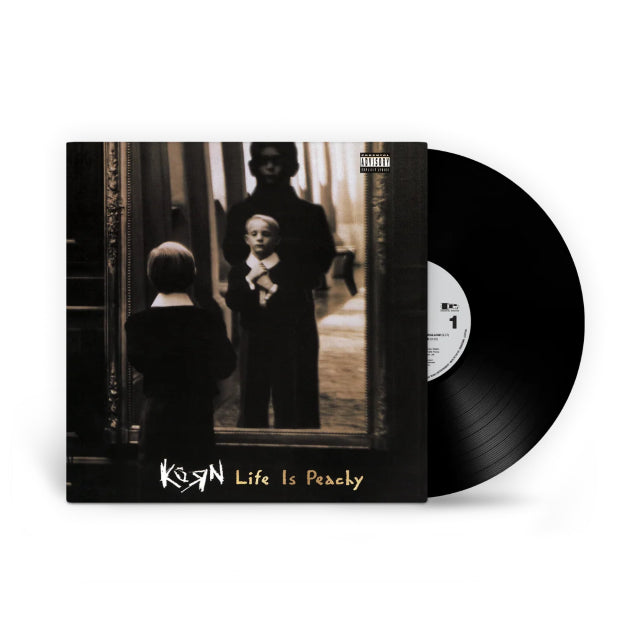 Image of Front Cover of LP - NEW/NEW - KORN, Life Is Peachy (30th Anniversary) (Sony; 19958446151, Europe 2026 Reissue, Black Vinyl), , Originally released in 1996, Korn’s Life Is Peachy, the band’s uncompromising second album, cemented Korn’s status as pioneers of a new heavy sound, blending crushing riffs, hip-hop influenced grooves, and Jonathan Davis’ intensely personal lyrics. Featuring fan favourites including “No Place to Hide,” “A.D.I.D.A.S.,” and “Good God,” Life Is Peachy captured the raw energy a