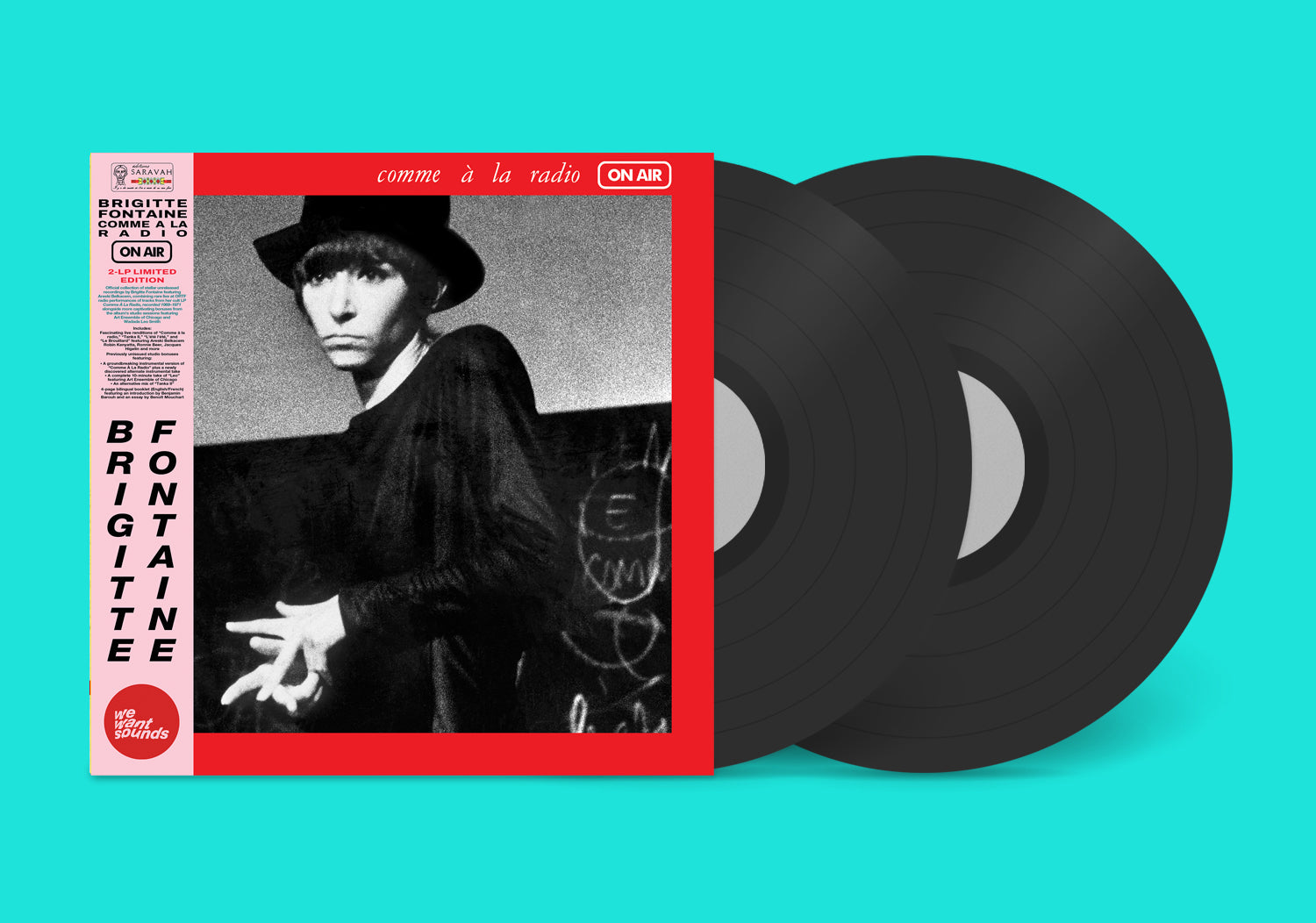 Image of Back Cover of 2xLP - NEW/NEW - BRIGITTE FONTAINE, Comme A La Radio: On Air (Wewantsounds; WWSLP128, UK 2026, 4 Page Booklet, Black Vinyl with Obi Strip), , Limited-edition 2-LP Companion To The Brigitte Fontaine Comme À La Radio Special Edition, Gathering Rare Ortf Radio Recordings Recorded Between 1969–71 And More Previously Unreleased Material From The Original Saravah Studio Sessions  Newly remastered from the original tapes, Comme à la Radio: On Air offers an unique insight into the making of o