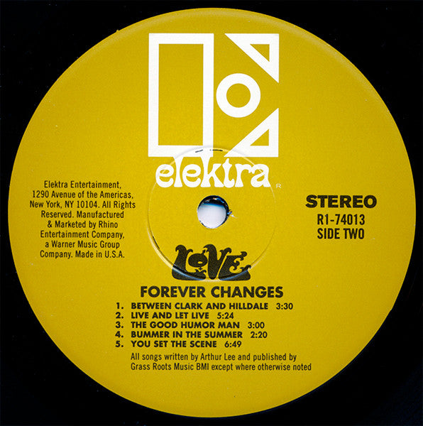 Image of Label Cover of LP - VG+/VG - LOVE, Forever Changes (Elektra; R1-74013, US 2012 Reissue), A few light hairlines.,  - 3626117E