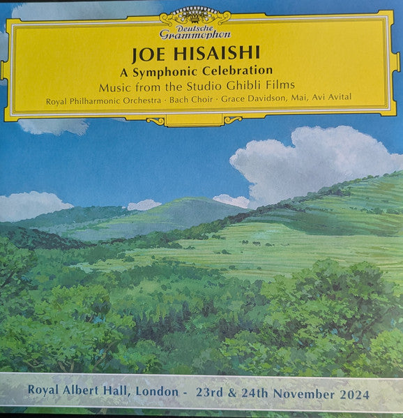 Image of Front Cover of 2xLP - EX/EX - JOE HISAISHI, ROYAL PHILHARMONIC ORCHESTRA, A Symphonic Celebration (Music From The Studio Ghibli Films Of Hayao Miyazaki) (Deutsche Grammophon; 6510620, UK 2024 Reissue, Gatefold exclusive artwork cover, London Tour 2024 Edition), Opened Instore, Still In Shrinkwrap,  - 3646076S