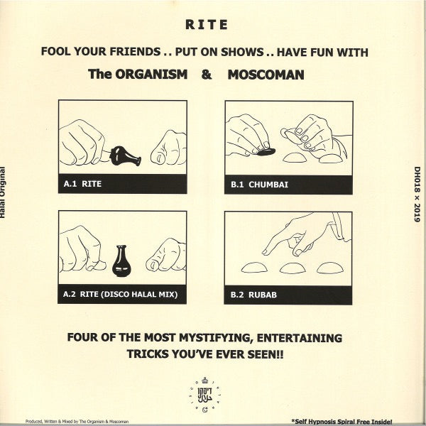 Image of Back Cover of 12" - VG/VG - THE ORGANISM & MOSCOMAN, Rite (Disco Halal; DH018, Germany 2019, Picture Sleeve), ,  - 3616138C