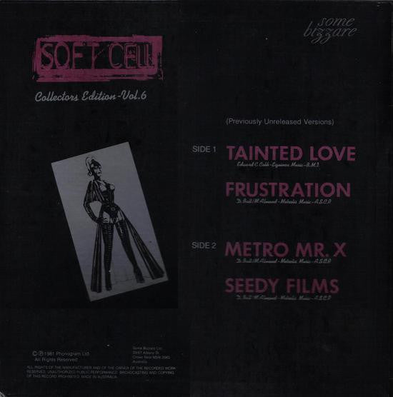 Image of Back Cover of LP - VG/VG+ - SOFT CELL, Collectors Edition - Vol. 6 (Not On Label; none, Australia & New Zealand 1981, Picture Sleeve), Edge and Ring Wear,  - 3526354E