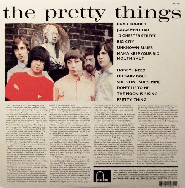 Image of Back Cover of LP - VG+/EX - THE PRETTY THINGS, Pretty Things (Norton; ED282, US 2000 Reissue, Gatefold, Mono, 180 Gram Vinyl), Corner Bump,  - 3526340E