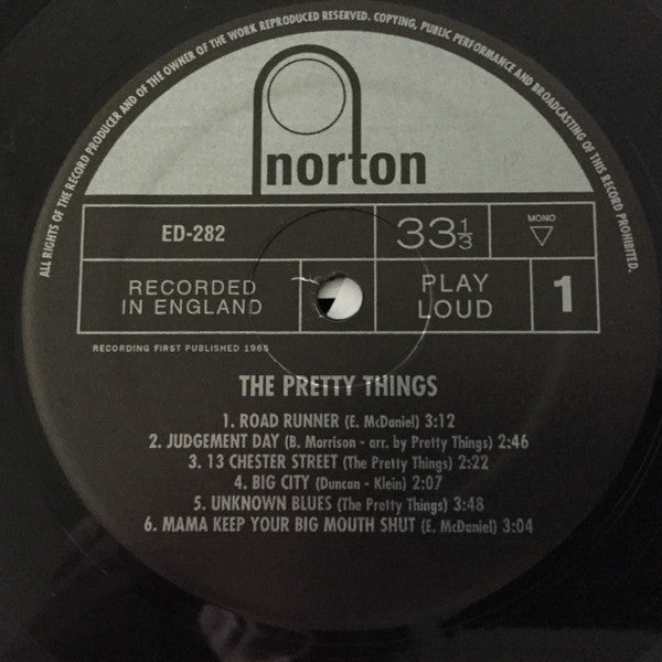 Image of Label Cover of LP - VG+/EX - THE PRETTY THINGS, Pretty Things (Norton; ED282, US 2000 Reissue, Gatefold, Mono, 180 Gram Vinyl), Corner Bump,  - 3526340E