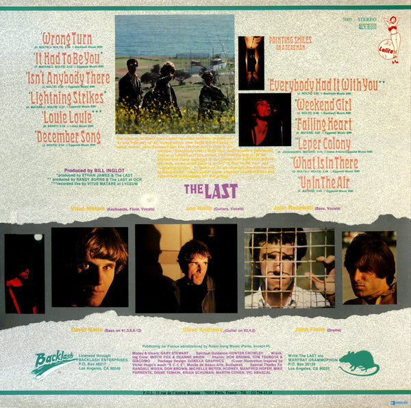 Image of Back Cover of LP - VG+/VG+ - THE LAST, Painting Smiles On A Dead Man (Lolita ; 5005, France 1983, Laminated Sleeve), Strong VG+,  - 3526337E