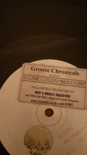 Image of Front Cover of 12" - /VG+ - GROOVE CHRONICALS, Stone Cold / Hold On (Groove Chronicles; GC001, UK 1998, Plain Sleeve), ,  - 3626134E