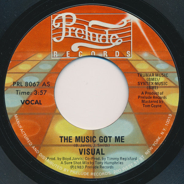 Image of Front Cover of 7" - /VG+ - VISUAL, The Music Got Me (Prelude Records ; PRL 8067, US 1983), ,  - 3626066E