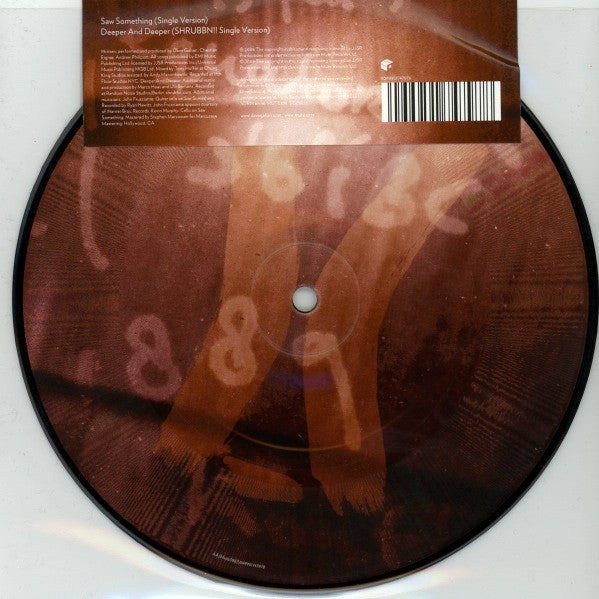 Image of Back Cover of 7" - VG+/M - DAVE GAHAN, Saw Something / Deeper + Deeper (Mute; MUTE398, Europe 2008, Title Stickered PVC Sleeve, Numbered, Limited Edition Picture Disc), SEALED. No. 1180.,  - 3616080C