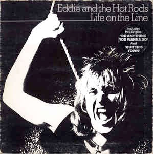 Image of Front Cover of 4715464C: LP - EDDIE AND THE HOT RODS, Life On The Line (Island Blue - Night and Day; ILPS 9509, UK 1977, Gatefold, Insert)   VG+/VG+