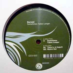 Image of Front Cover of 12" - /G+ - BURNSKI, Sometimes Takes Longer (Dessous Recordings; DES103, Germany 2011), strong G+. light scuffs and odd hairline both sides,  - 3646109S
