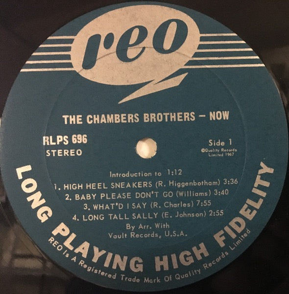 Image of Label Cover of LP - VG/G+ - THE CHAMBERS BROTHERS, Now! (Reo; RLPS 696, Canada 1967, Pasteback Sleeve, Stereo), Light marks only,  - 3616199C