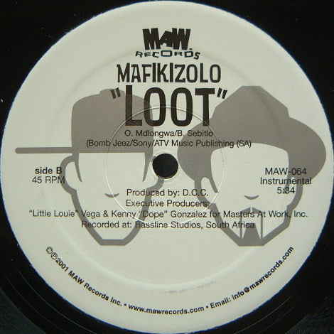 Image of Back Cover of 12" - /VG - MAFIKIZOLO, Loot (MAW Records; MAW-064, US 2002, Plain Sleeve), ,  - 3626140E