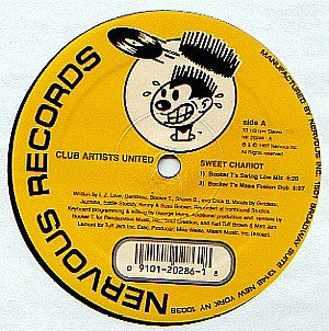 Image of Front Cover of 12" - /VG - CLUB ARTISTS UNITED, Sweet Chariot (Nervous Records; NE 20286, US 1997), , A1		Sweet Chariot (Booker T's Swing Low Mix)A2		Sweet Chariot (Booker T's Mass Fusion Dub)B1		Sweet Chariot (Tuff Jam Mix)B2		Sweet Chariot (Soul Creation Mix) - 3616187C