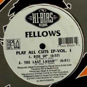 Image of Label Cover of 12" - VG+/VG+ - FELLOWS, Play All Cuts EP-Vol. 1 (Hi-Bias Records ; HB-023, Canada 1992, Company Sleeve), original company sleeve. biro/highlighter pen on labels - minor,  - 3646192S