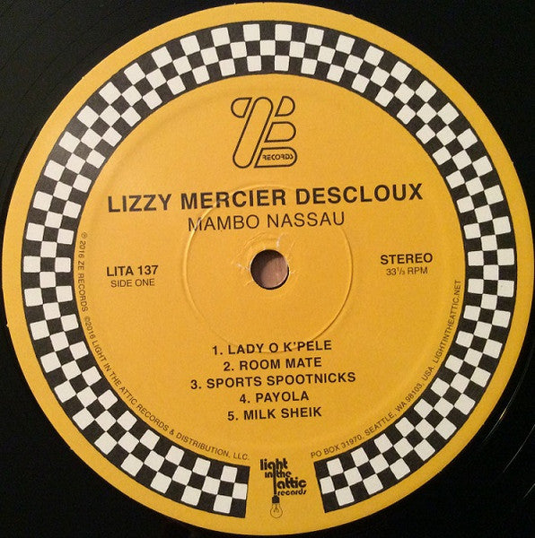 Image of Label Cover of LP - VG/VG - LIZZY MERCIER DESCLOUX, Mambo Nassau (Light In The Attic; LITA 137, US 2016 Reissue, Pasteback Gatefold, NO Insert, NO Obi), Strong VG - light marks,  - 3646126S