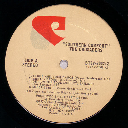 Image of Label Cover of 2x12" - /VG+ - THE CRUSADERS, Southern Comfort (Blue Thumb Records; BTSY-9002-2, US 1974, Gatefold), ,  - 3646151S