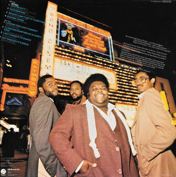 Image of Back Cover of LP - VG/VG+ - FAT LARRY'S BAND, Bright City Lights - The Best Of Fat Larry's Band Plus (Fantasy; FT 564, UK 1979), Some wear to sleeve. 'Factory sample' sticker on sleeve. Light evidence of previous small price sticker.,  - 3646154S