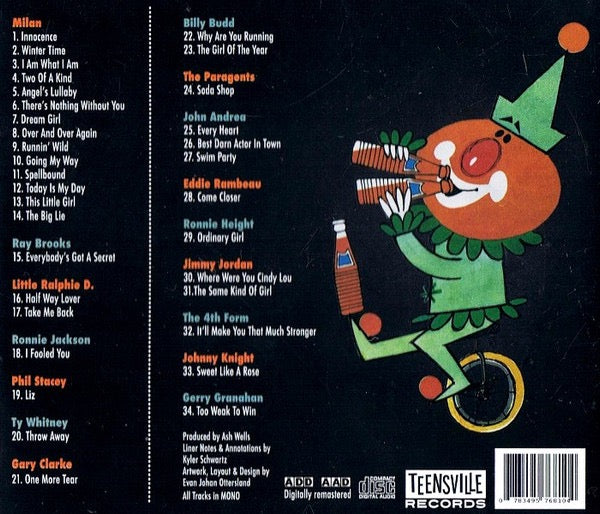 Image of Back Cover of CD - VG+/VG+ - VARIOUS, You're My Innocence! Doe-Eyed Soda Shop Teen Pop 1963-1966 (Teensville Records; tv1073, Australia 2026, Jewel Case), ,  - 3636007E