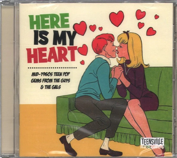 Image of Front Cover of CD - VG+/VG+ - VARIOUS, Here Is My Heart - Mid 1960s Teen Pop Gems From The Guys & The Gals (Teensville Records; tv1071, Australia 2025, Jewel Case), ,  - 3636008E