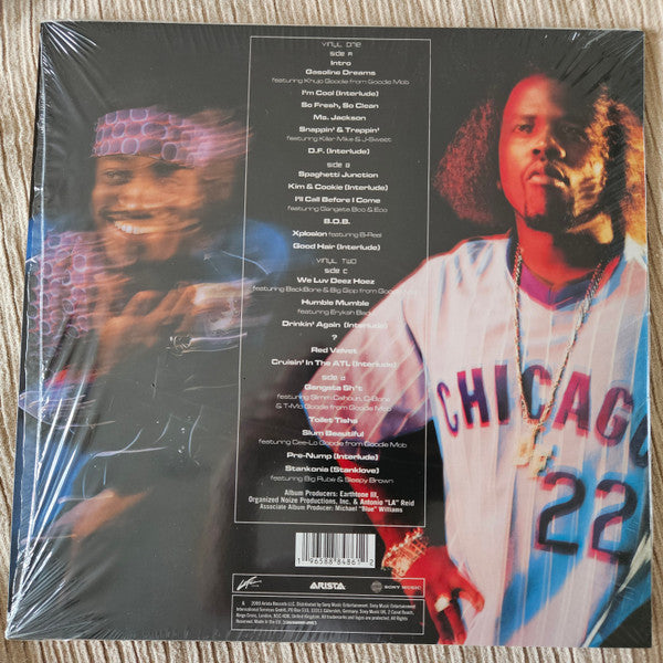 Image of Back Cover of 2xLP - VG+/VG+ - OUTKAST, Stankonia (LaFace Records; 19658884861, Worldwide 2024 Reissue, Insert), , Outkast's fourth studio  album, which borrowed its name form the hip-hop duo's recording studio, continues the groups tradition of breaking hip-hop norms. Songs like the bass music influenced  B.O.B. (Bombs Over Baghdad) , and smash hit  Ms. Jackson  established Outkast as crossover music stars.  - 3616207C