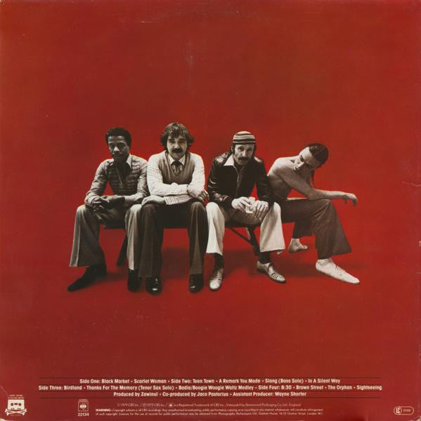 Image of Back Cover of 2xLP - VG/VG - WEATHER REPORT, 8:30 (CBS; CBS 22134, UK 1980s Reissue, Gatefold), ,  - 3626194E
