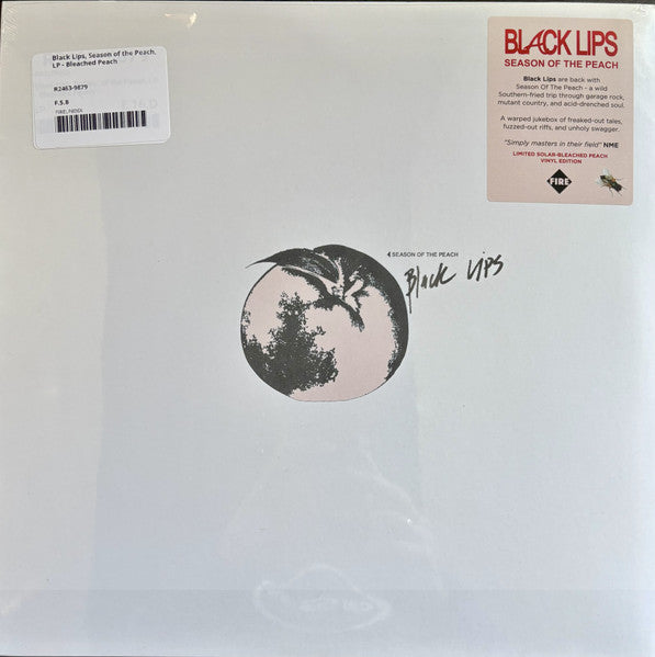 Image of Front Cover of LP - EX/EX - THE BLACK LIPS, Season Of The Peach (Fire Records; FIRELP806X, UK & US 2025, Inner, Solar-Bleached Peach Vinyl, Ltd to 500), Opened Instore, Still In Stickered Shrinkwrap,  - 3646132S