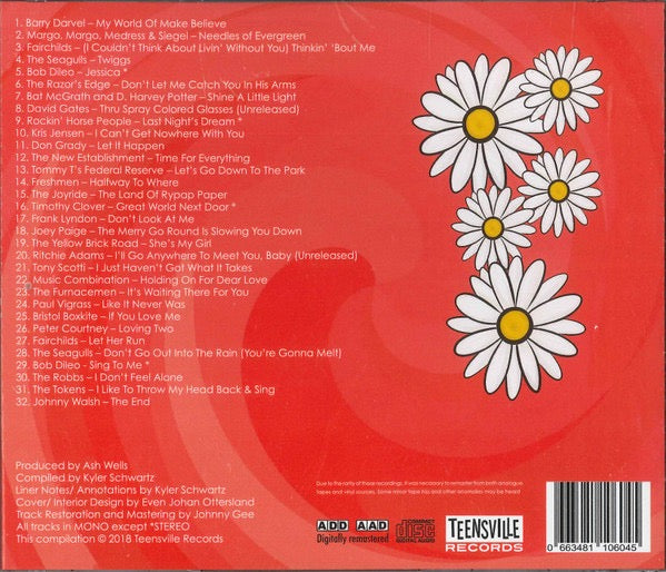 Image of Back Cover of CD - VG+/VG+ - VARIOUS, My World Of Make Believe (Sunshine, Soft & Studio Pop 1966-1972) (Teensville Records; TV 1025, Australia 2018, Jewel Case), ,  - 3636014E