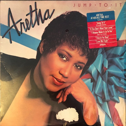 Image of Front Cover of LP - VG/VG - ARETHA FRANKLIN, Jump To It (Arista; AL 9602, US 1982, Inner), Strong VG throughout. Sleeve in partially torn shrink.,  - 3616218C
