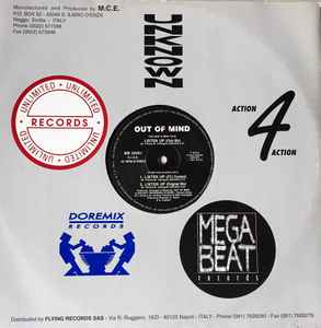 Image of Front Cover of 12" - VG/VG - OUT OF MIND, Listen Up (Mega Beat Records ; MB 20591, Italy 1991, Company Sleeve), light storage wear. original sleeve - light creasing,  - 3646208S