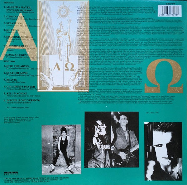 Image of Back Cover of LP - VG/VG - SEX GANG CHILDREN, The Best Of The Hungry Years (Receiver Records Limited; RRLP 149, UK 1991), ,  - 3616105C