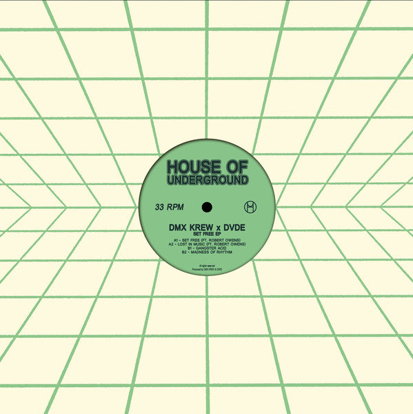 Image of Front Cover of 12" - VG+/VG+ - DMX KREW X DVDE, Set Free EP (House Of Underground; HOU08, France 2025, Company Sleeve), ,  - 3646213S