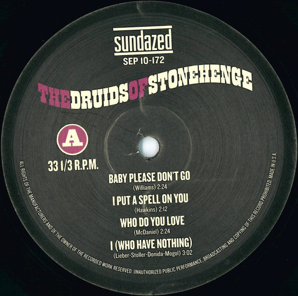 Image of Label Cover of 10" EP - EX/EX - THE DRUIDS OF STONEHENGE, The Druids Of Stonehenge (Sundazed Music ; SEP 10-172, US 2008, Picture Sleeve), Opened Instore, Still In Shrinkwrap,  - 3626222E