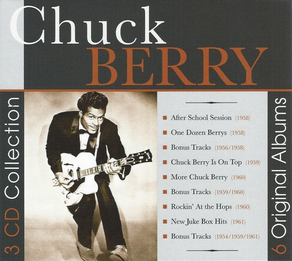 Image of Front Cover of 3xCD - VG+/VG+ - CHUCK BERRY, 3 CD Collection / 6 Original Albums (The Intense Media; 600219, Europe , Triple Gatefold), ,  - 3636025E