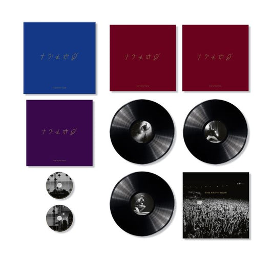 Image of Front Cover of 5xLP - NEW/NEW - GEORGE MICHAEL, The Faith Tour (CMG; 19958425281, UK 2026, Limited One-Off Pressing Deluxe Set 3LP + 2CD with Previously Unreleased Live Recordings ), , Previously unreleased live recordings capturing George Michael at the Palais Omnisports de Paris-Bercy during his 1988 Faith Tour. The set features performances of Faith-era hits including 'Father Figure', 'One More Try', 'I Want Your Sex' and 'Careless Whisper', alongside WHAM! classics including 'Everything She Wan